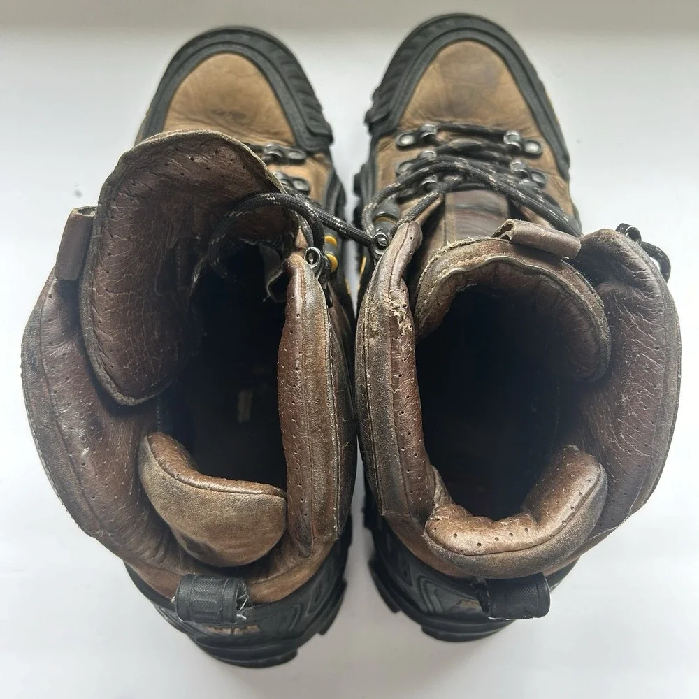 Helly Hansen Hiking Boots Mens 13 Brown Leather Trail‎ Trek Wear Rugged Gorpcore